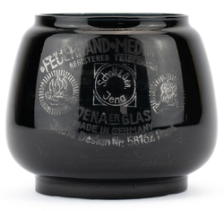 NOS Glass globe - Feuerhand 225 MEDIUM - BLACK / GREY